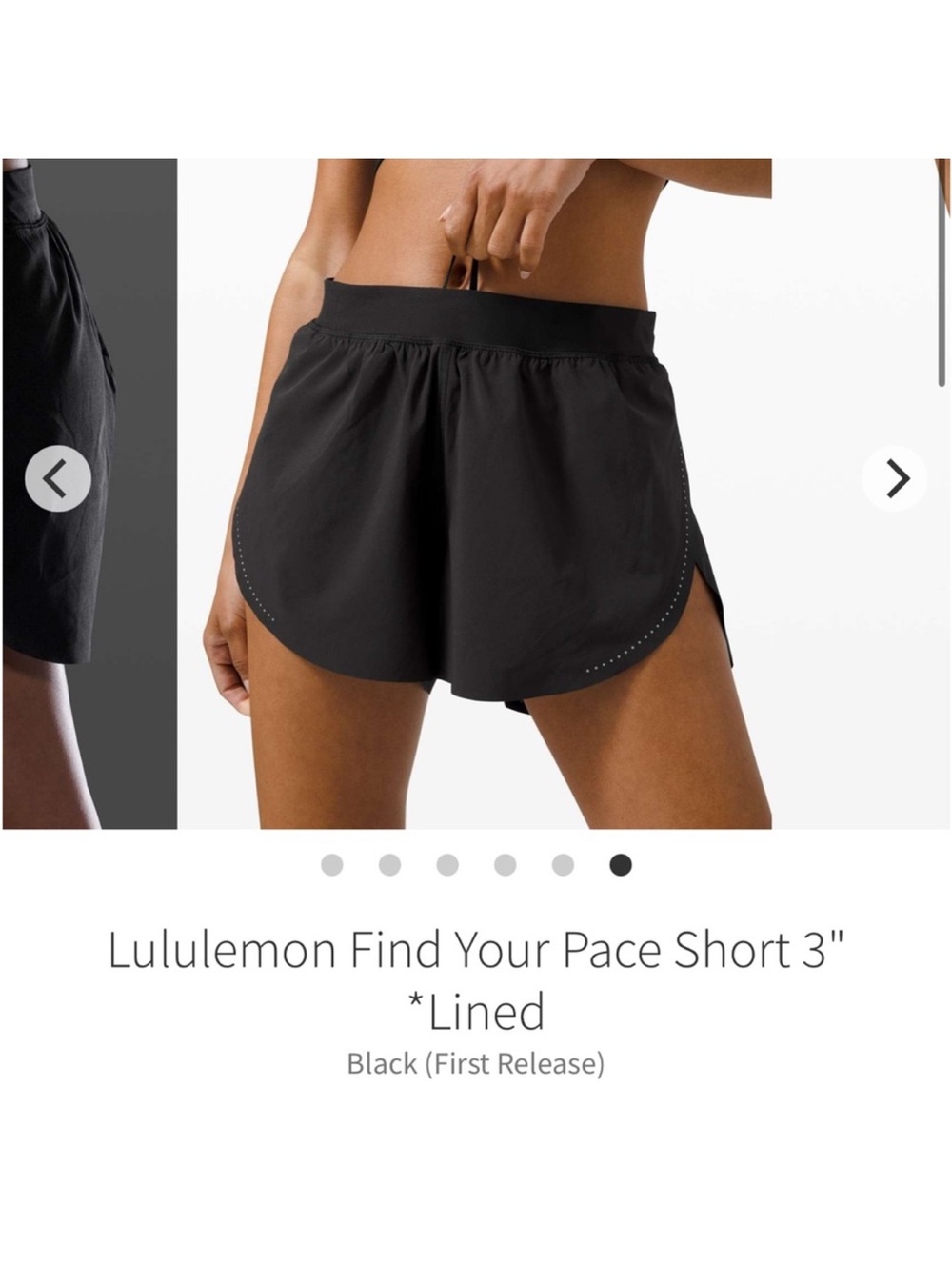 Lululemon Find Your Pace High Rise Shorts 3” Black Sz 10